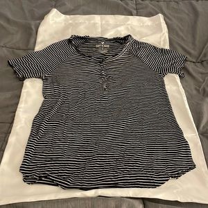 American Eagle dog and sexy shirt with buttons